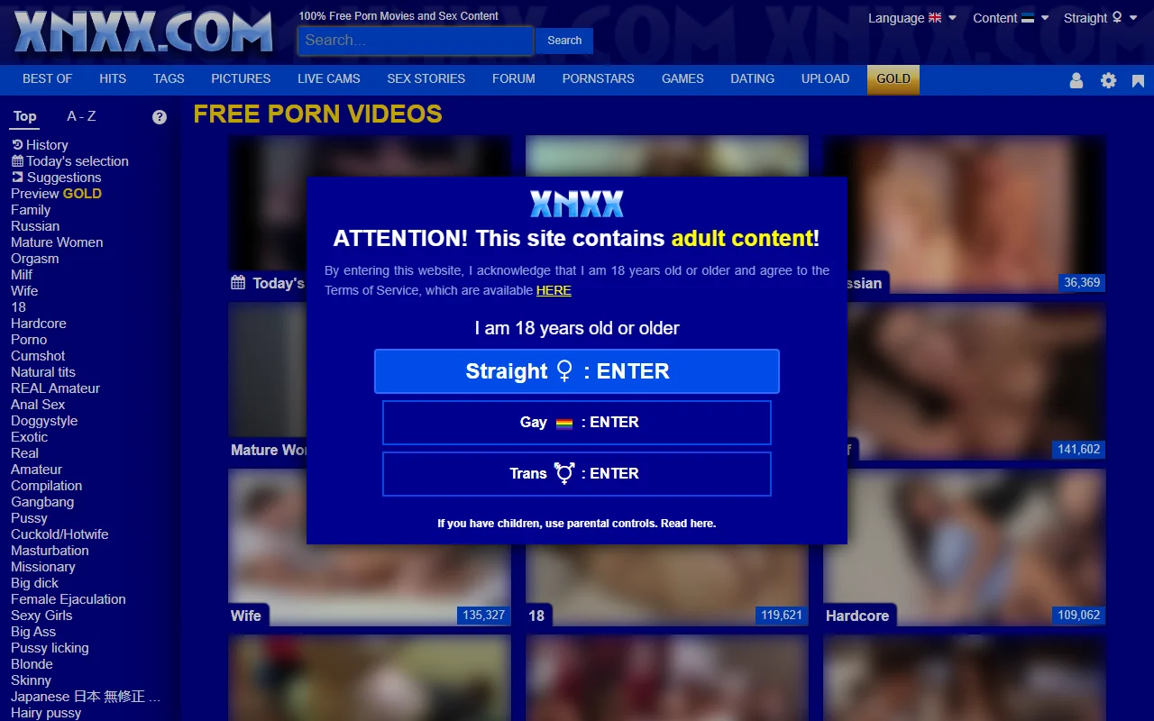 Screenshot of Xnxx